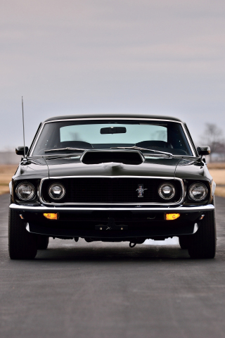 Ford Mustang Boss 429 Fastback, 1969, muscle car, 240x320 wallpaper