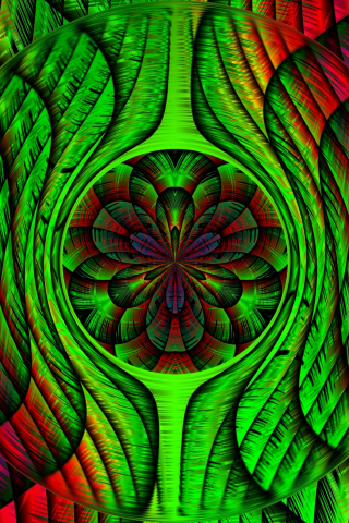 Fractal, overlaps pattern, abstraction, colorful, 240x320 wallpaper