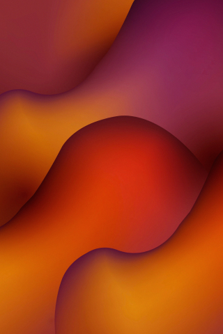 Abstraction, waves, gradient, orange, 240x320 wallpaper