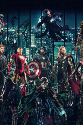 Avengers: Infinity War, 2018 movie, superheroes, 240x320 wallpaper