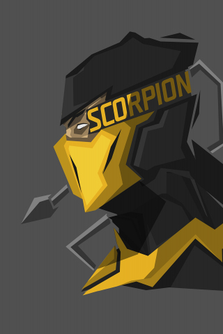 Scorpion, Mortal Kombat X, video game, art, 240x320 wallpaper