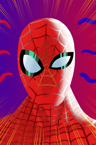 Spider-man, spider-sense, abstract, art, 240x320 wallpaper