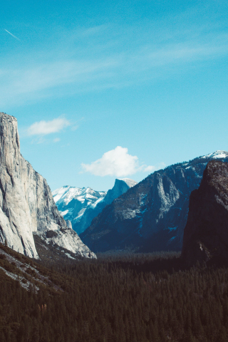 National park, nature, mountains, Yosemite valley, 240x320 wallpaper