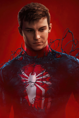 Marvel's spider-man symbiote, art, 240x320 wallpaper