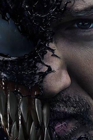 Venom, 2018 movie, Tom Hardy, 240x320 wallpaper