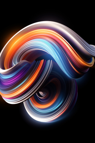 Colorful, curves, MI, stock, abstract, 240x320 wallpaper