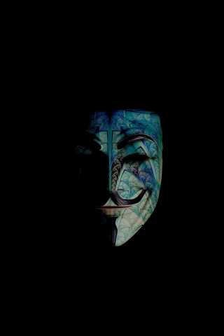Mask, V for Vendetta, minimal, 240x320 wallpaper