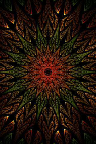 Fractal, mandala, pattern, ornament, 240x320 wallpaper