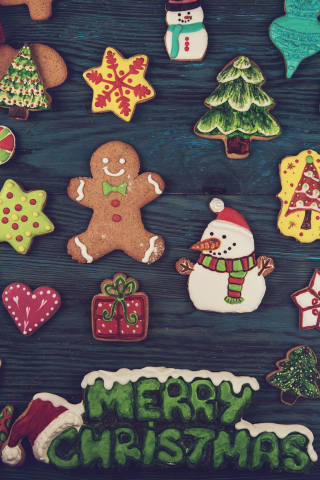 Christmas, cookies, breads, shapes, 240x320 wallpaper