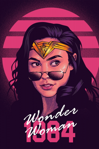 2021, fan artwork, Wonder Woman 1984, 240x320 wallpaper