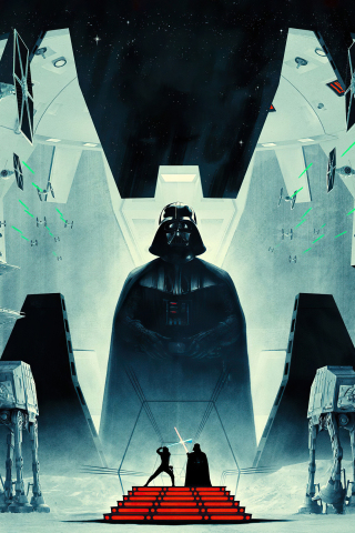 Star Wars: The Empire Strikes Back, movie art, 240x320 wallpaper