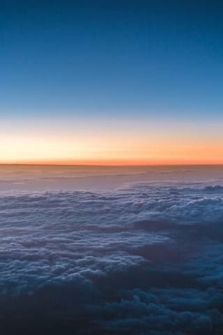 Above clouds, sky, sunset, 240x320 wallpaper