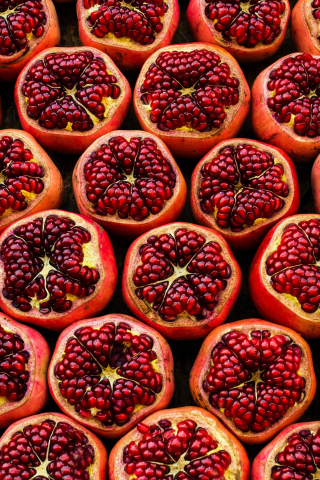 Fruit, pomegranate, fresh, 240x320 wallpaper