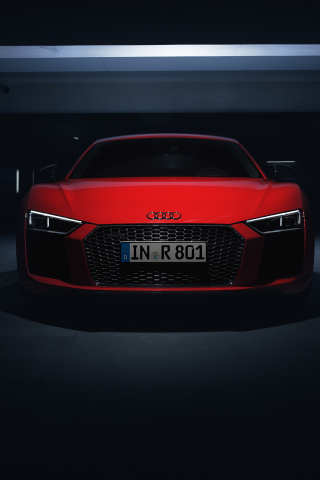 Download wallpaper 240x320 audi r8 v10, sports car, red, old mobile, cell  phone, smartphone, 240x320 hd image background, 15297