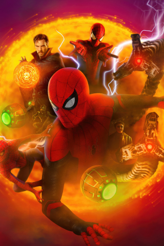 Spider-Man: No Way Home, movie poster, 2023, 240x320 wallpaper
