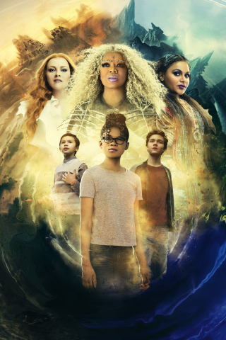 A Wrinkle in Time, 2018 movie, waves, poster, 240x320 wallpaper