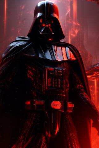 Red theme, Darth Vader, dangerous villain, 2023, 240x320 wallpaper