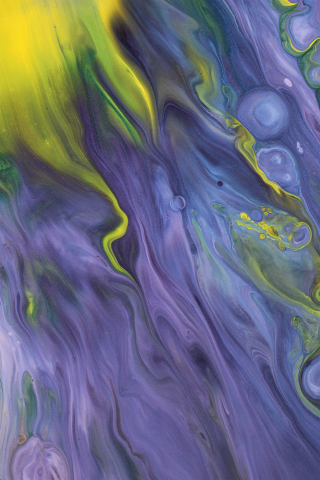 Liquid blue-yellow, abstract art, 240x320 wallpaper