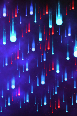 Neon art, raindrops, colorful, 240x320 wallpaper