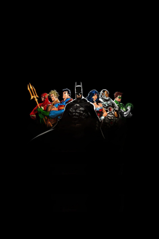 Minimal, justice league, superheroes, art, 240x320 wallpaper