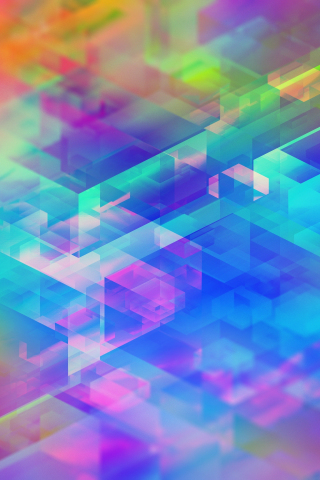 Colorful, rainbow, geometric pattern, 240x320 wallpaper