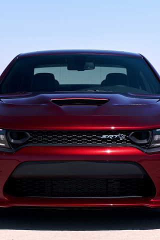 Sports car, Dodge Charger SRT, red, 240x320 wallpaper