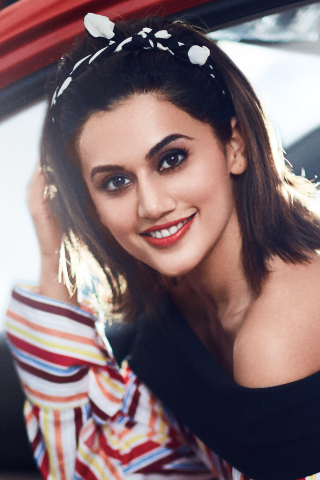 Taapsee Pannu, pretty, actress, smile, 240x320 wallpaper