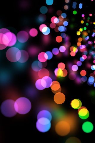 Party lights, circles, colorful, bokeh, 240x320 wallpaper