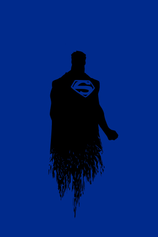 Minimal, superman, dark, 240x320 wallpaper