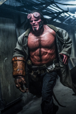 David Harbour, Hellboy, movie, 2019, 240x320 wallpaper