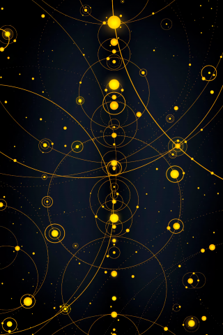 Abstract, solar system, circles, lines, 240x320 wallpaper