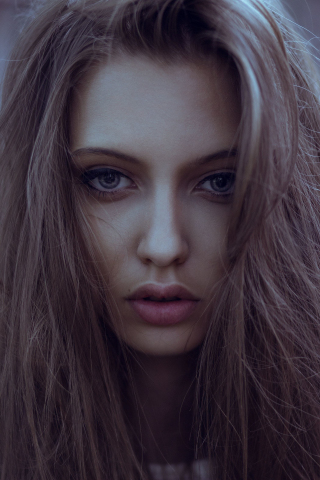 Woman, model, close up, face, 240x320 wallpaper