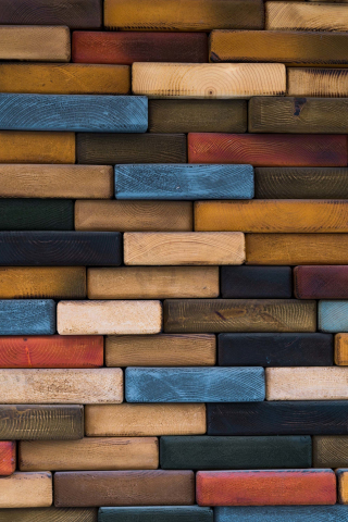Texture, colorful bricks, wall, 240x320 wallpaper