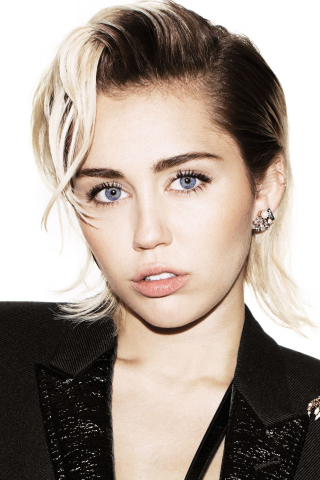 Blue eyes, Miley Cyrus, actress, 240x320 wallpaper