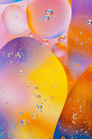 Edge, bubbles, gradient, colorful, 240x320 wallpaper