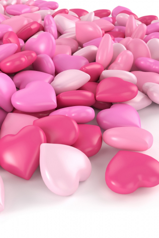 Hearts, sweets, candy, 240x320 wallpaper