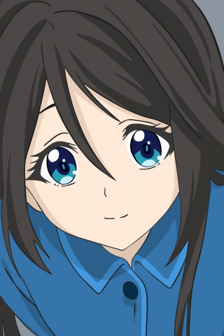 Dark hair, cute, blue eyes, Reina Izumi, Musaigen no Phantom World, 240x320 wallpaper