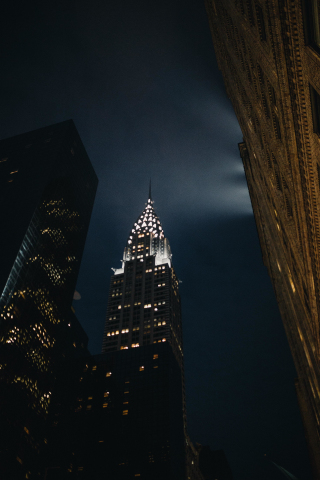 Empire State Buildings, cityscape, night, 240x320 wallpaper