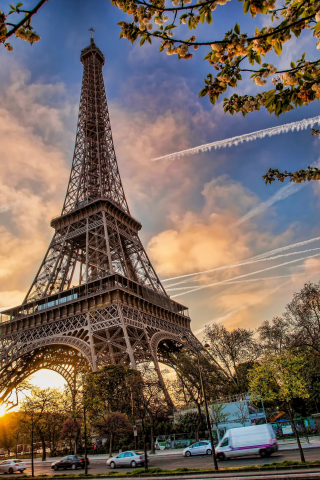 Eiffel tower, architecture, paris, monument, 240x320 wallpaper