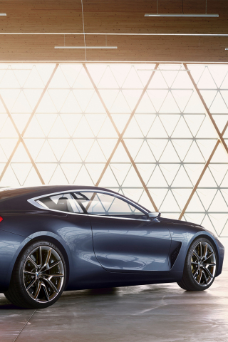 Luxurious car, showroom, BMW concept 8 series, 240x320 wallpaper