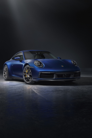 Sports car, blue, Porsche 911, 240x320 wallpaper