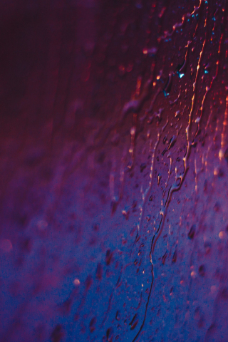 Pink, surface, water drops, blur, 240x320 wallpaper