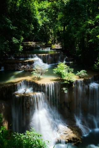Adorble, Thailand waterfall, nature, 240x320 wallpaper