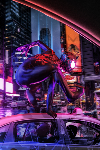 Spider-Man: Into the Spider-Verse, movie, artwork, 240x320 wallpaper