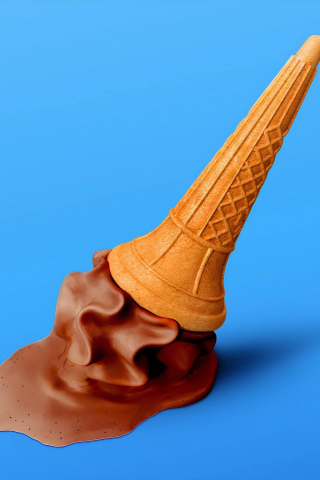 Ice cream cone, summer, 240x320 wallpaper