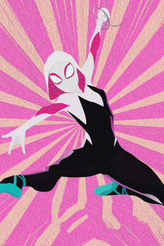 Spider-gwen, superhero, artwork, 240x320 wallpaper