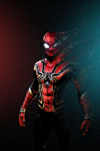Spider-man, fade into dust, artwork, 240x320 wallpaper