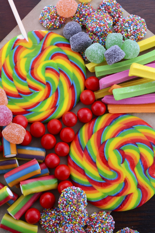 Colorful, candies, sweets, 240x320 wallpaper