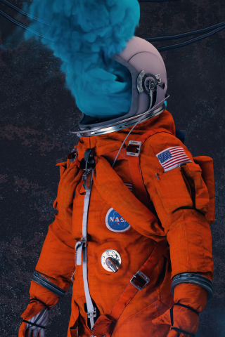 Astronaut, NASA, space suit, surreal, 240x320 wallpaper