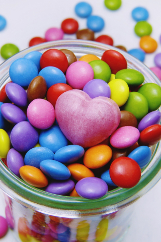 Colorful, sweet candies, chocolate, 240x320 wallpaper